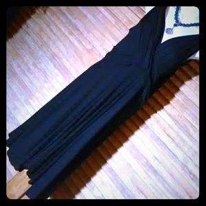 BLACK DRAPED COCKTAIL DRESS EUC Sz 12